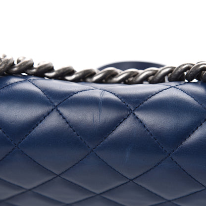 Chanel Caviar Iridescent Calfskin Quilted Medium Daily Carry Messenger Navy 11 of 13