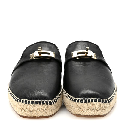 Hermes Goatskin Feria Espadrille 38 Black 3 of 9