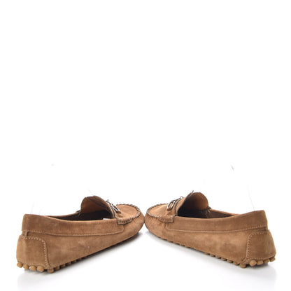 Gucci Suede Womens Horsebit Driver Loafer 39 Brown 6 of 9