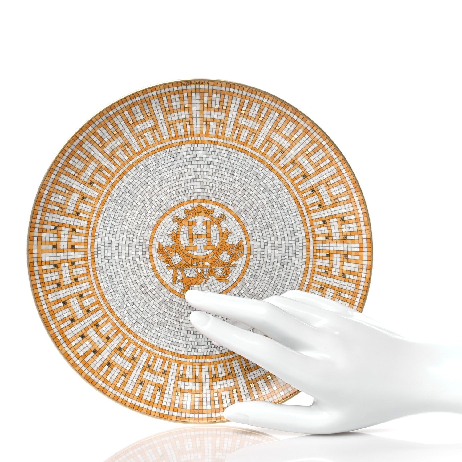 Hermes Porcelain Mosaique au 24 Dessert Plate Set of 2 2 of 6