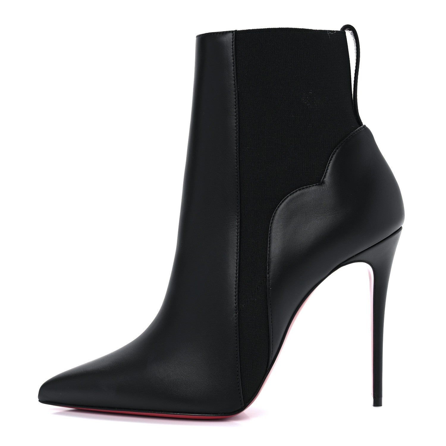 Christian Louboutin Calfskin Chelsea Chick 100 Stiletto Boots 39 Black 1 of 8