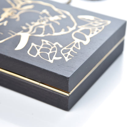 Valentino Garavani Wood Elephant Minaudiere Clutch Black 10 of 12