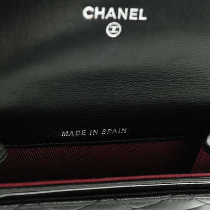 Chanel Lambskin Quilted Flap Card Holder Black 6 of 8