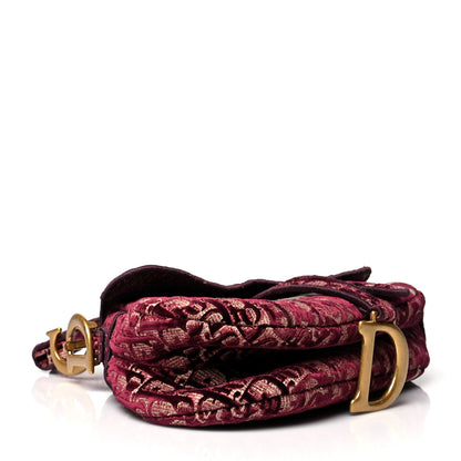 Christian Dior Oblique Saddle Bag Burgundy 4 of 12