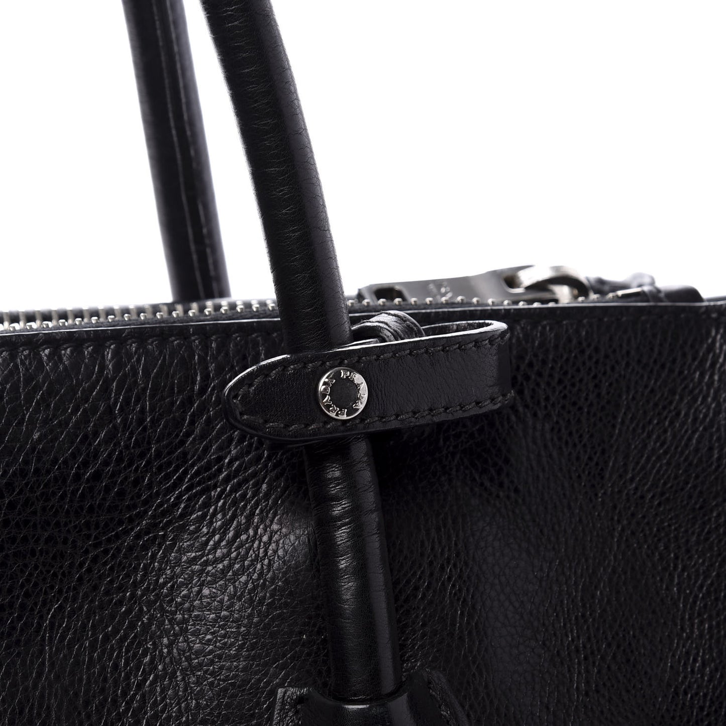 Glace Calf Twin Pocket Tote Black