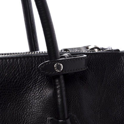 Prada Glace Calf Twin Pocket Tote Black 10 of 13