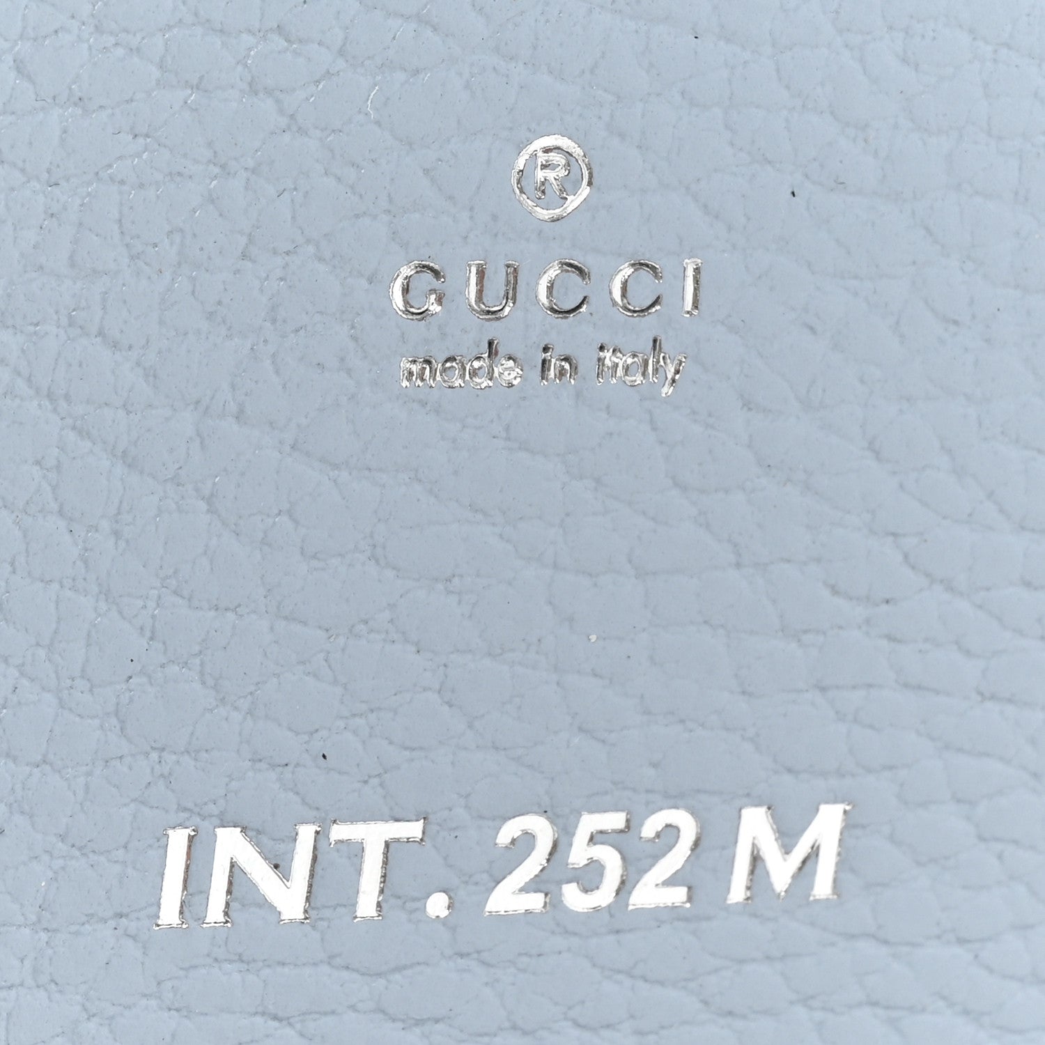 Gucci Dollar Calfskin Enamel Monochrome GG Marmont Envelope Strap Wallet Porcelain Light Blue 7 of 10