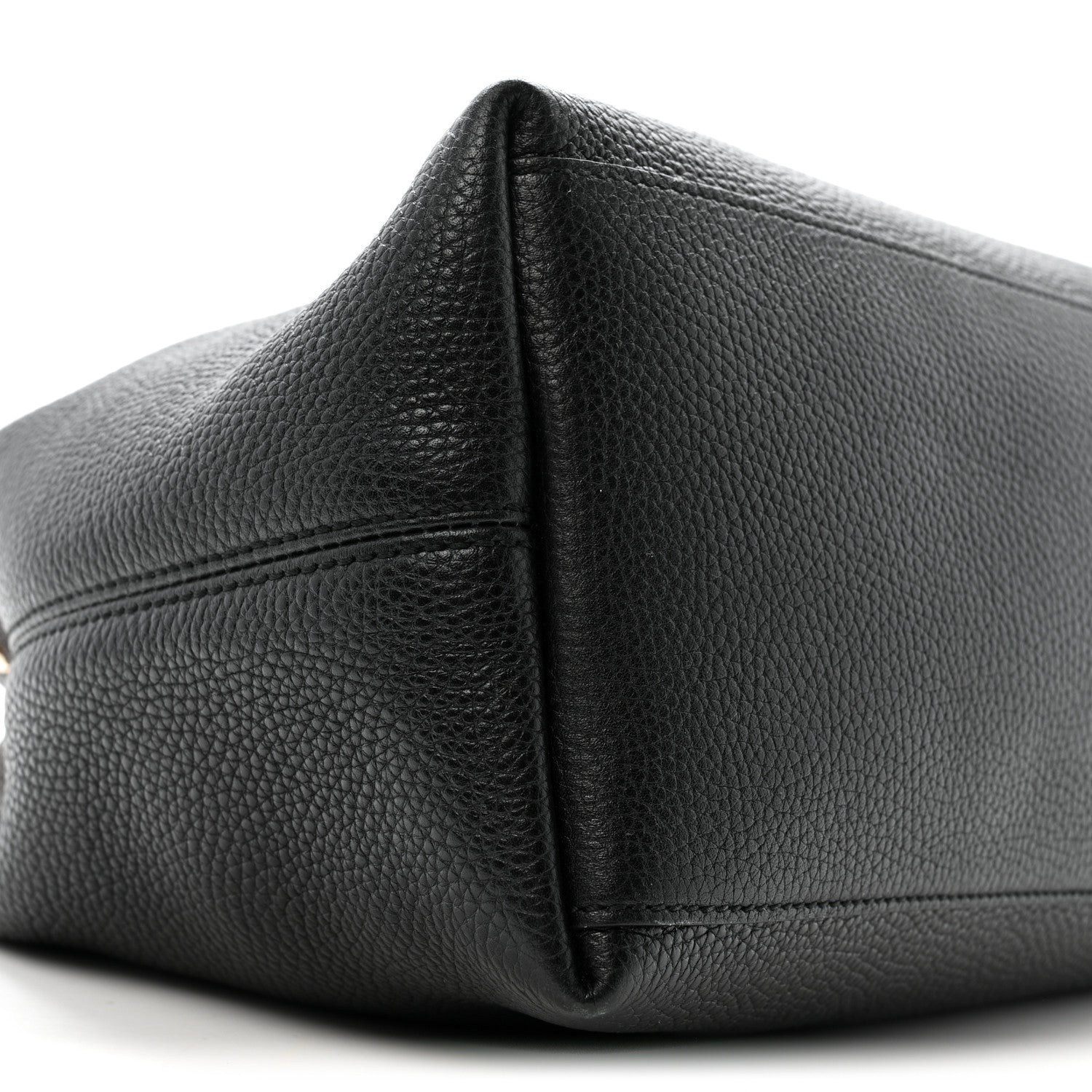 Gucci Pebbled Calfskin Medium Soho Chain Shoulder Bag Black 9 of 13