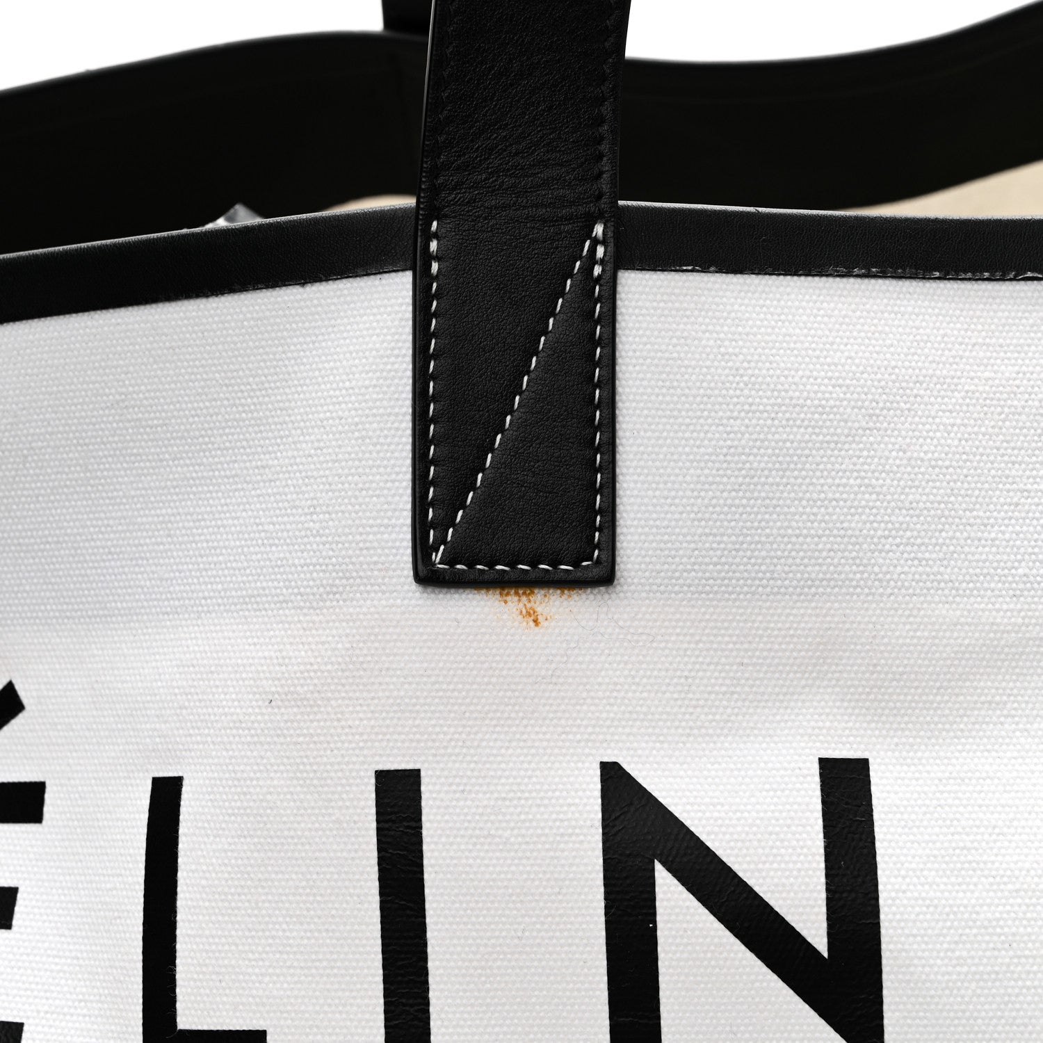 Celine Textile Medium Made In Tote White Black 8 of 10