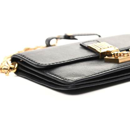 Christian Dior Calfskin Dioraddict Wristlet Clutch Black 7 of 8