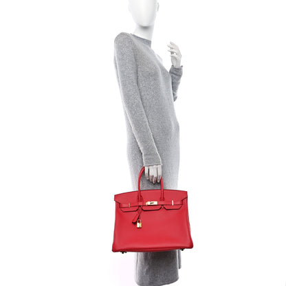 Hermes Epsom Birkin 35 Rouge de Coeur 2 of 11