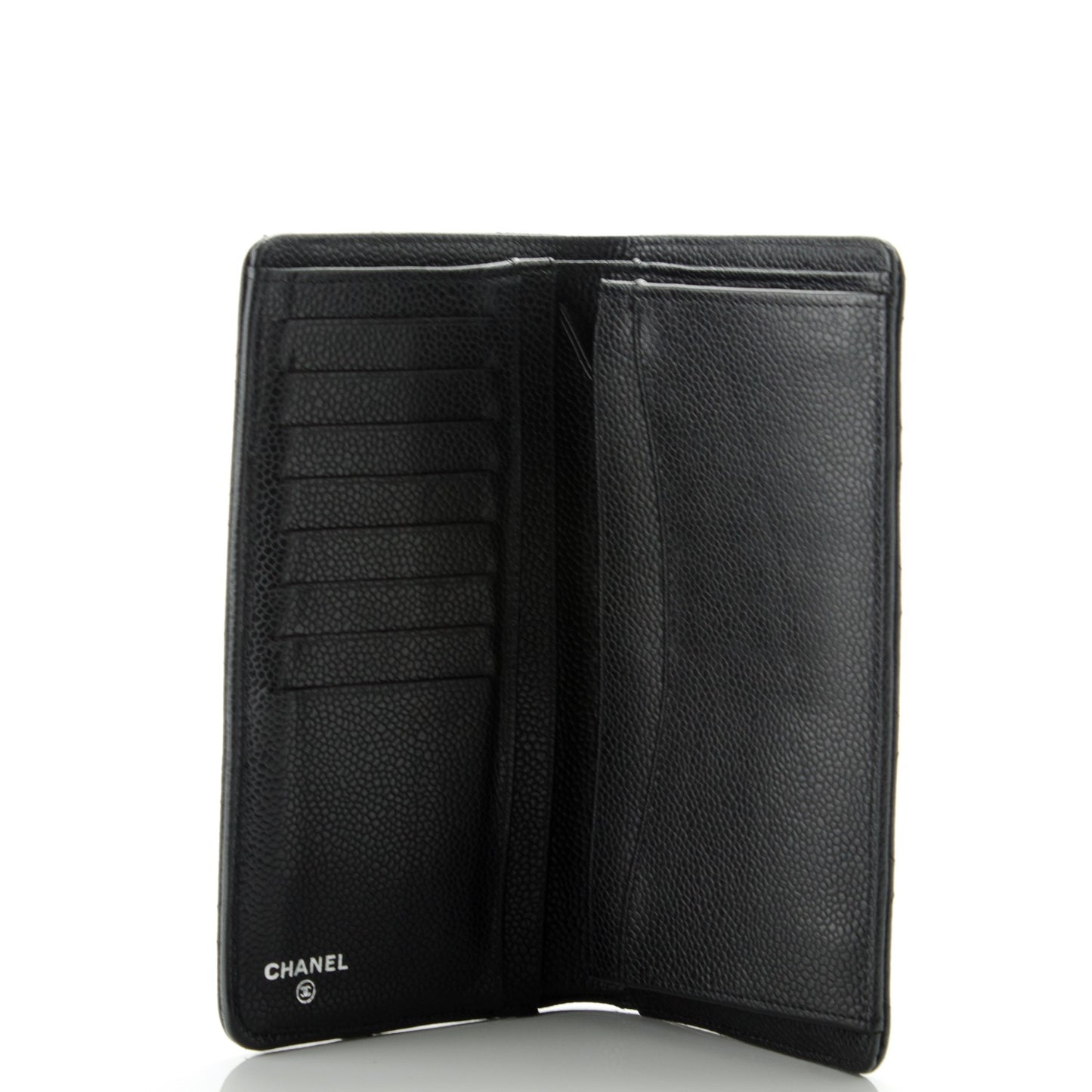 Caviar Quilted Yen Wallet Black