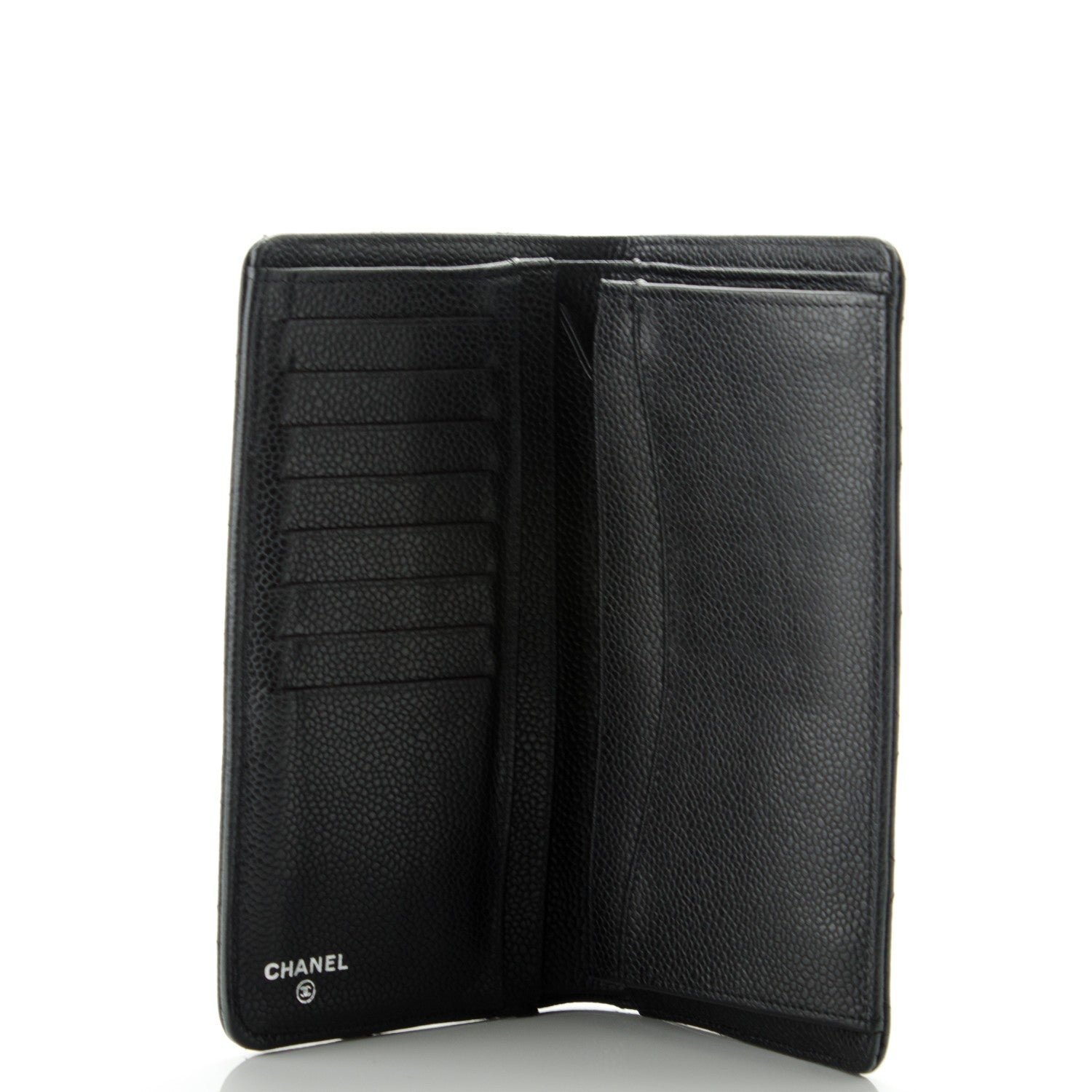 Chanel Caviar Quilted Yen Wallet Black 5 of 8