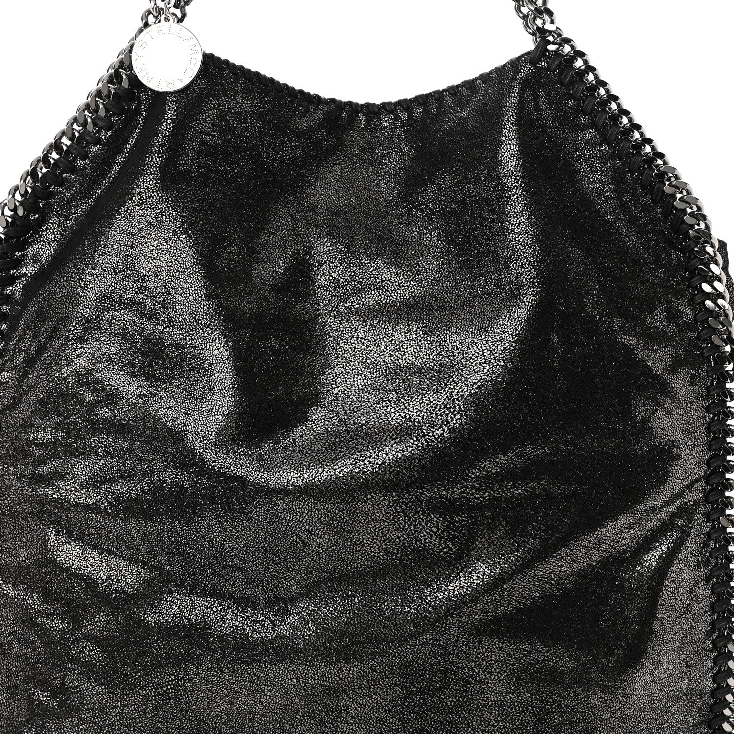 Stella McCartney Metallic Shaggy Deer Big Falabella Tote Black 10 of 12