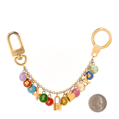 Louis Vuitton Metal Enamel Pastilles Key Chain Bag Charm Multicolor 2 of 3