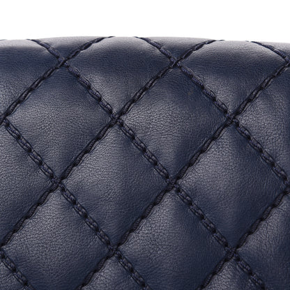 Chanel Calfskin Double Stitch Medium Boy Flap Marine 11 of 15