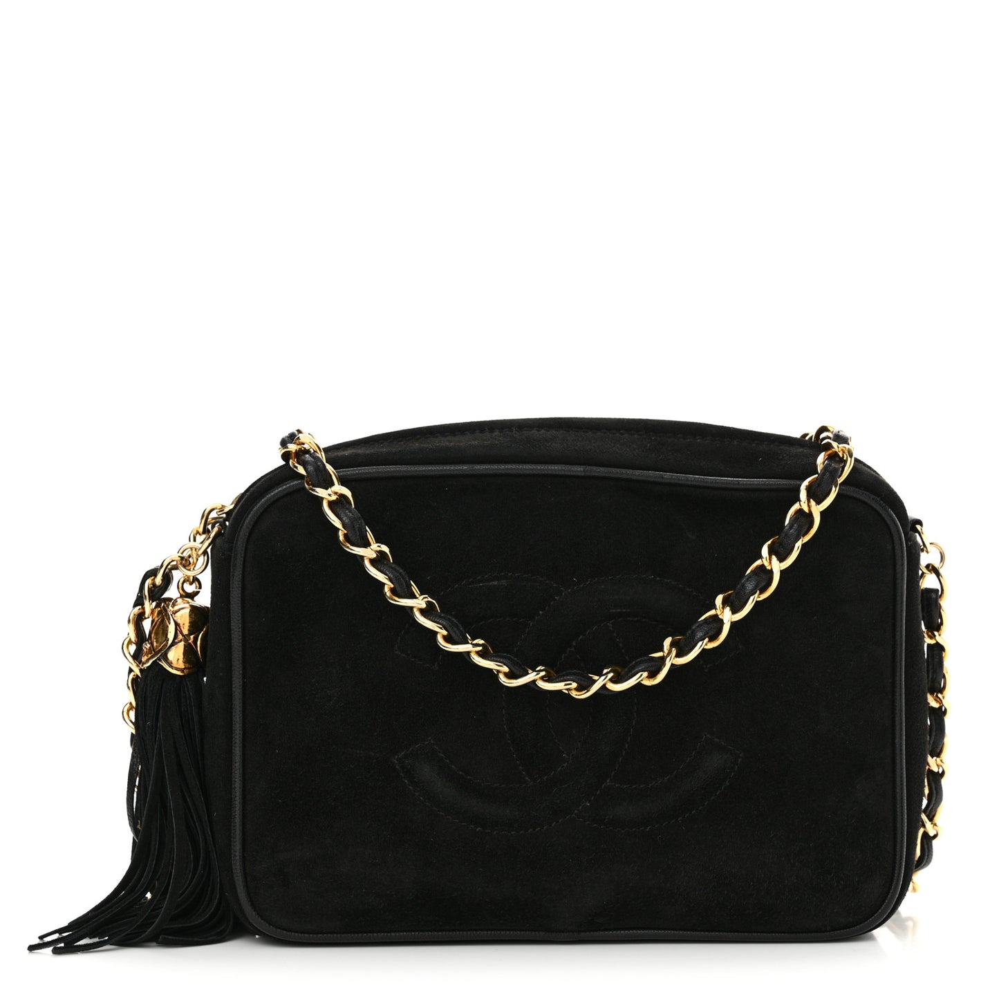 Suede CC Tassel Camera Case Black