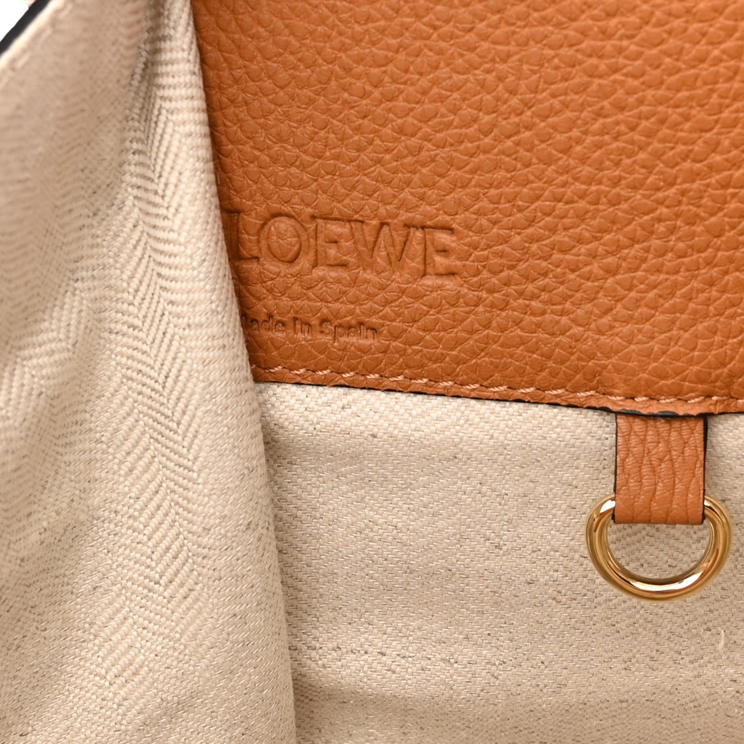 Loewe Grained Calfskin Medium Hammock Shoulder Bag Tan 6 of 10