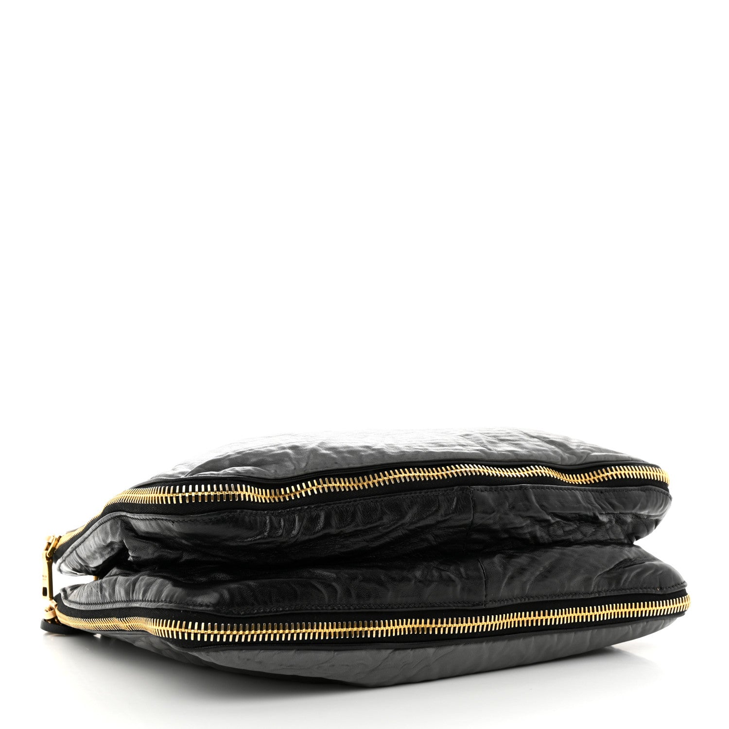 Prada Vitello Shine Pushlock Shoulder Bag Grey 4 of 11