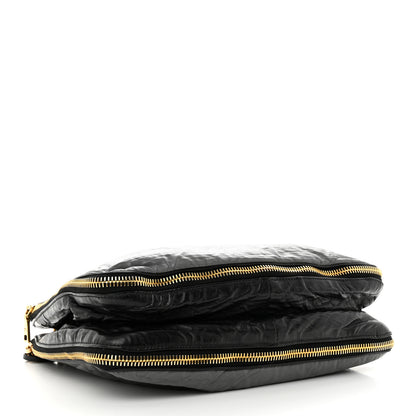 Prada Vitello Shine Pushlock Shoulder Bag Grey 4 of 11