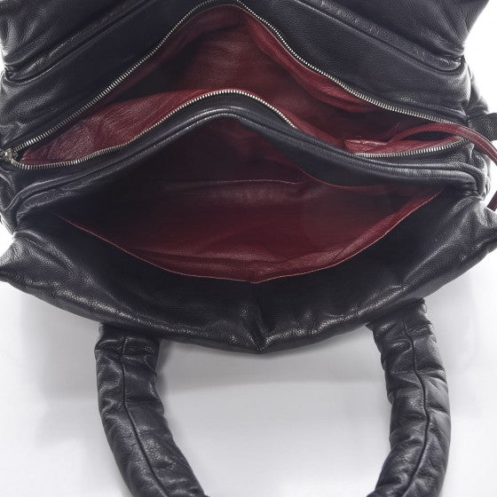 Caviar Quilted Large Coco Cocoon Tote Black