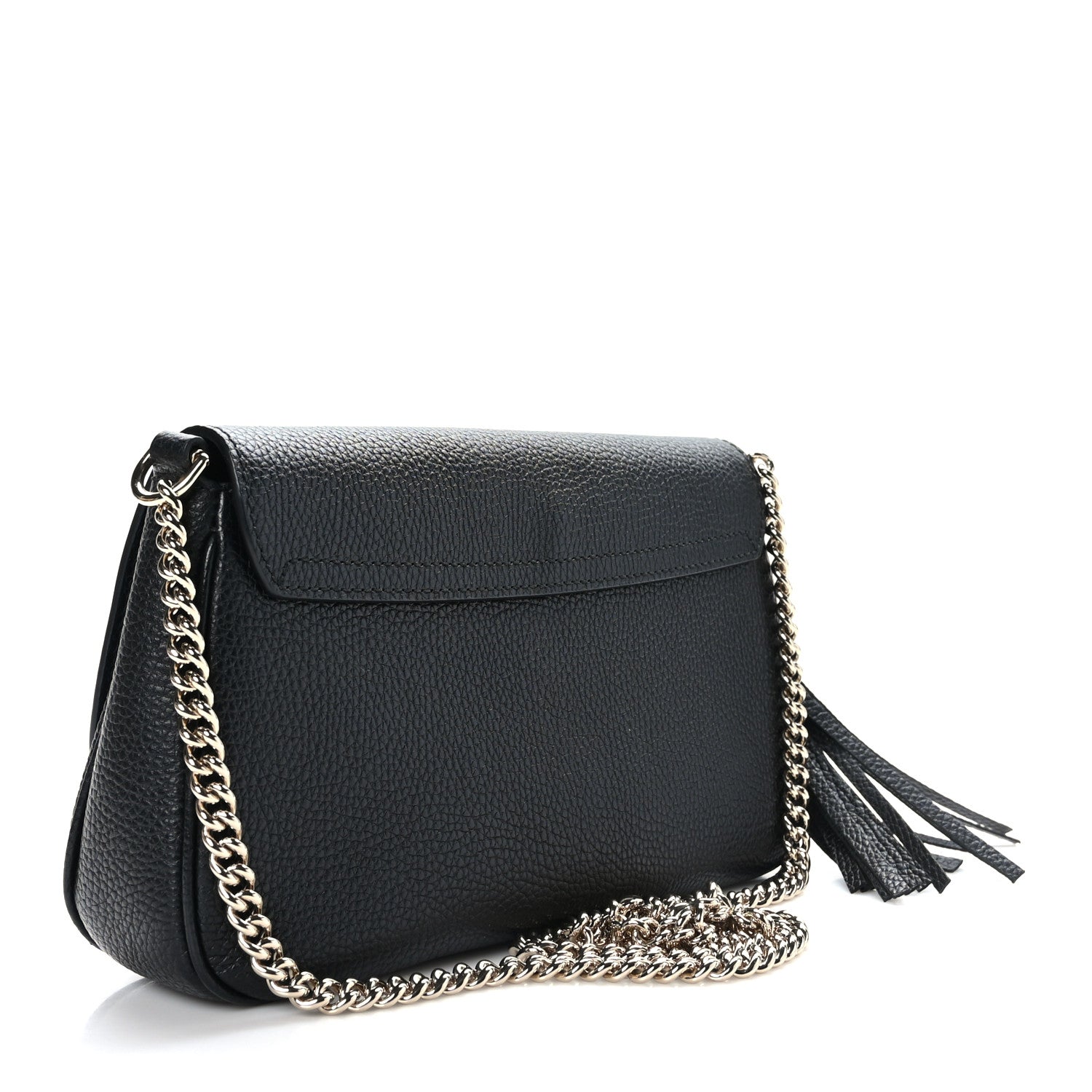 Gucci Pebbled Calfskin Medium Soho Flap Crossbody Black 4 of 9
