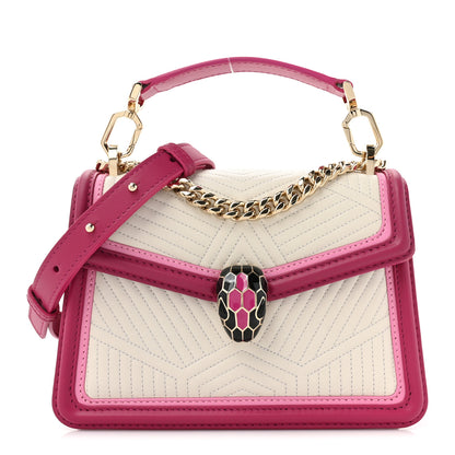 Bulgari Quilted Nappa Smooth Calfskin Serpenti Forever Diamond Blast Pink 1 of 11