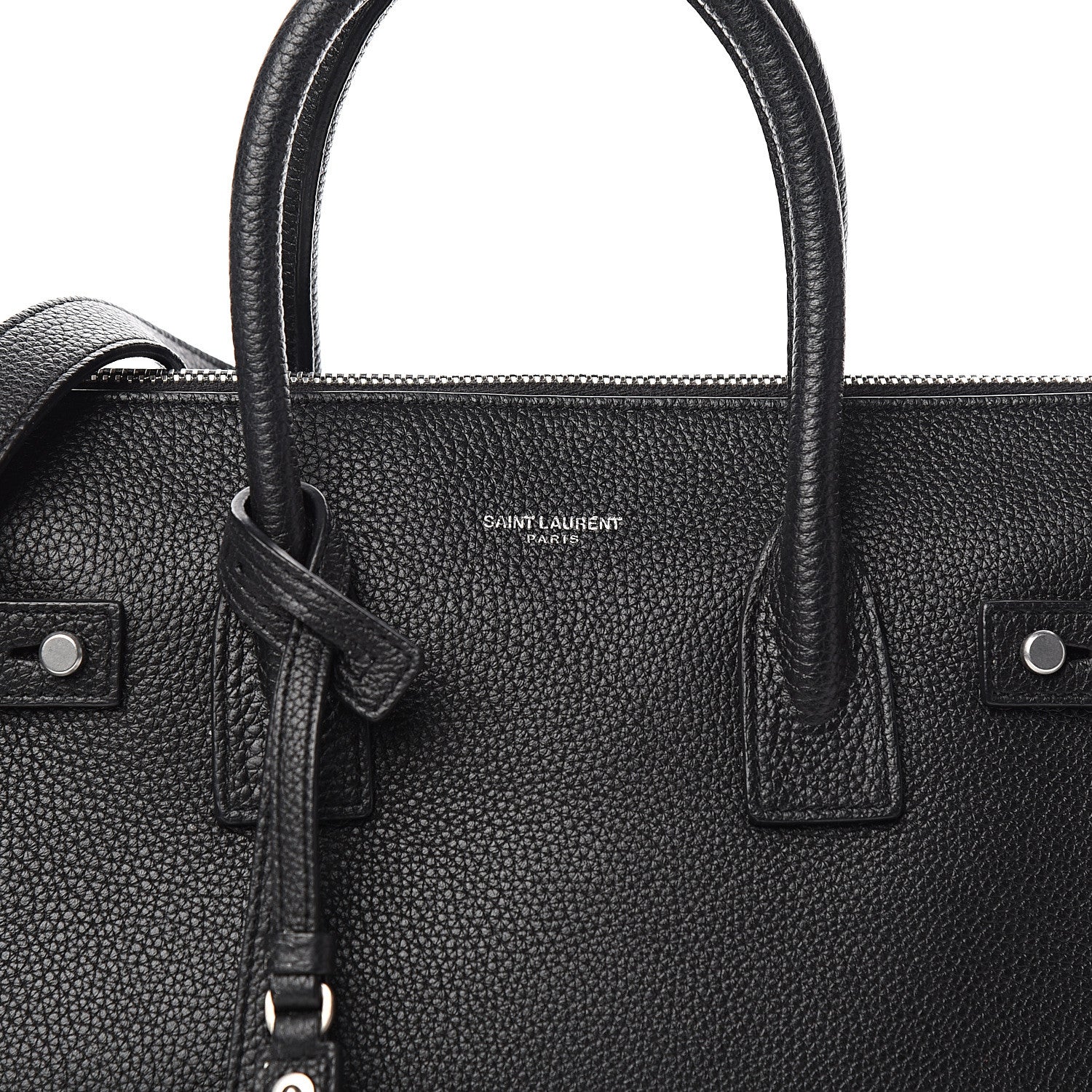 Saint Laurent Grained Calfskin Baby Sac De Jour Souple Black 9 of 9