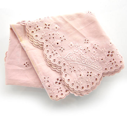 Louis Vuitton Embroidered Eyelet Bandana Scarf Pink 6 of 6