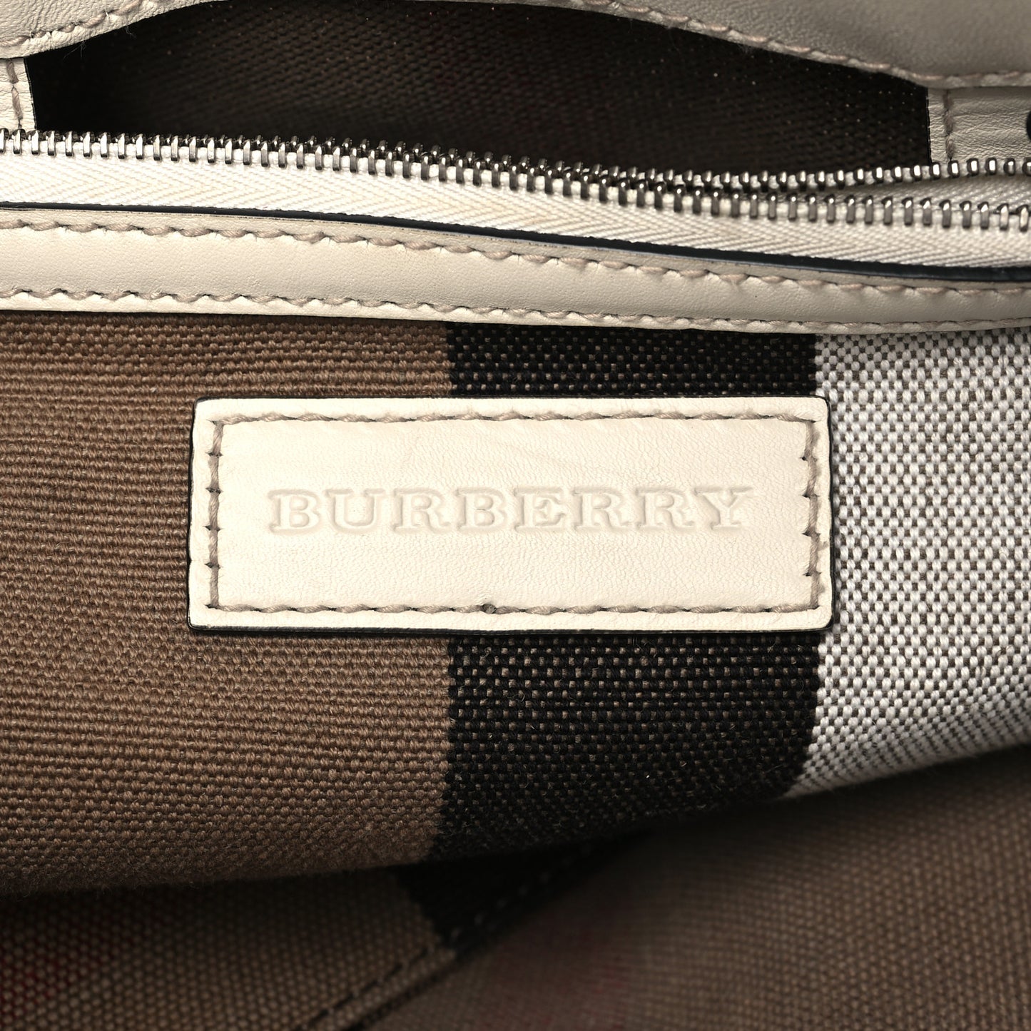 Canvas Mega Check Small Ashby Hobo White