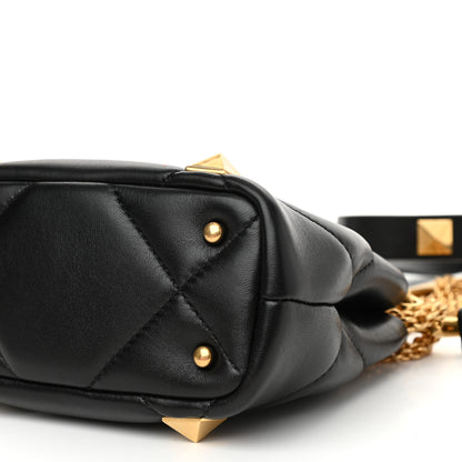 Valentino Garavani Nappa Mini Roman Stud The Handle Bag Black 9 of 9