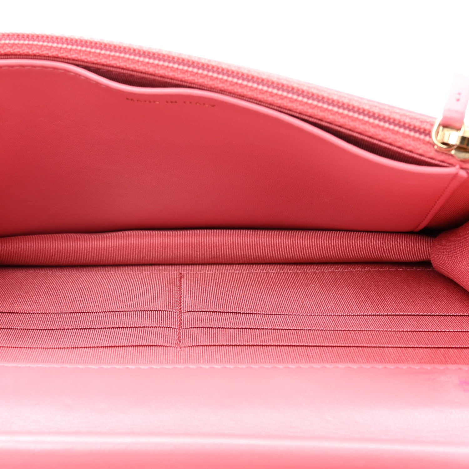 Chanel Lambskin Quilted Chain Handle Round Wallet On Chain WOC Pink 5 of 19