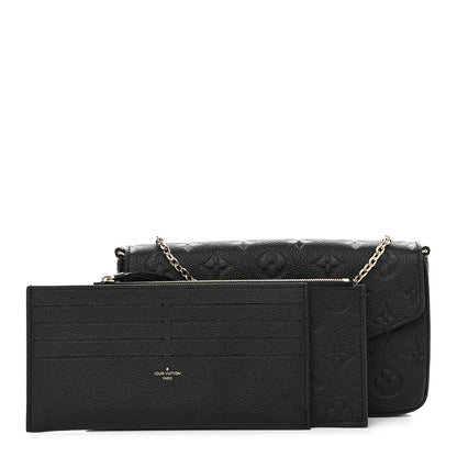Louis Vuitton Empreinte Pochette Felicie Chain Wallet Black 1 of 10