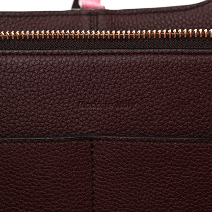 Celine Baby Grained Calfskin Small Tri-Fold Bag Burgundy 6 of 11