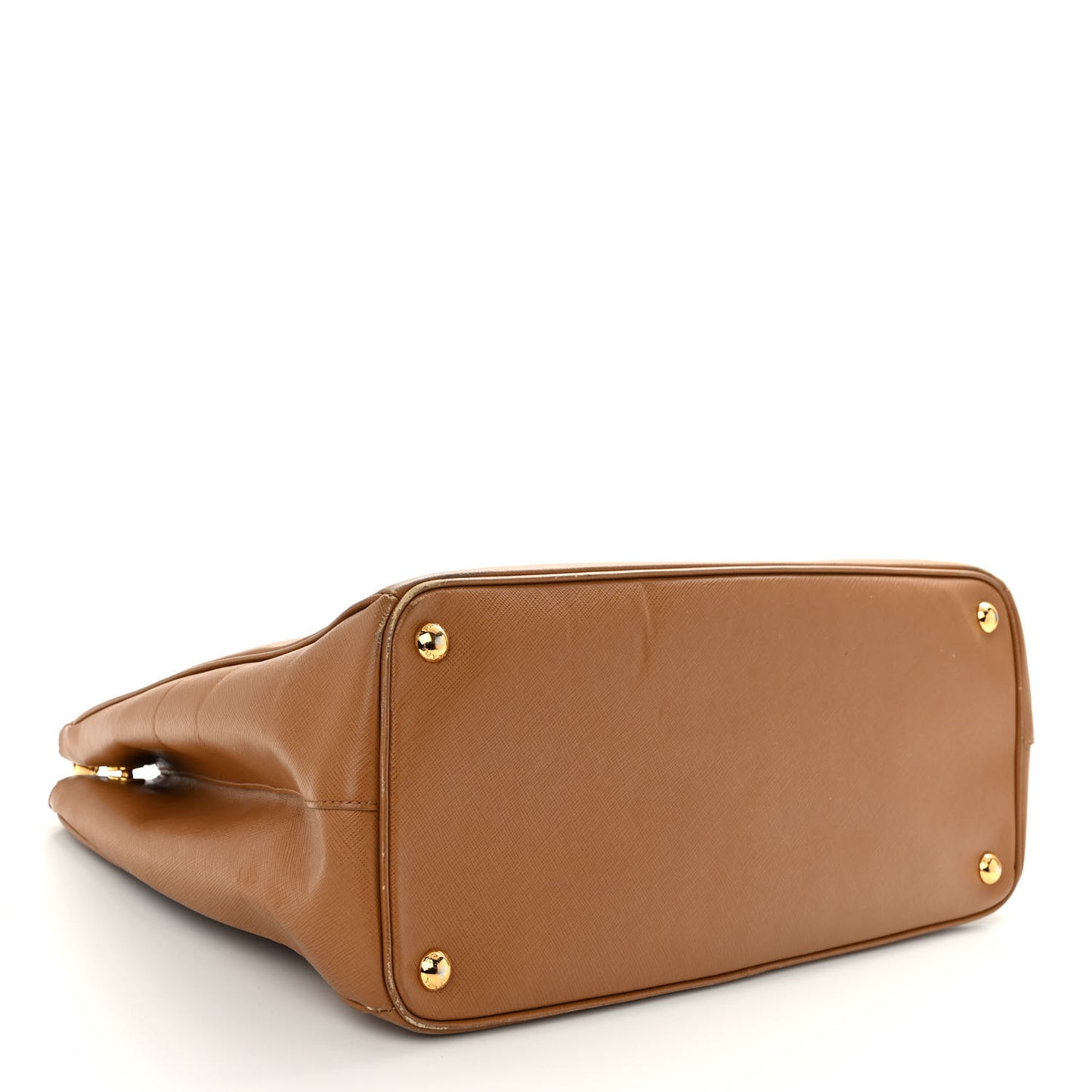 Saffiano Large Galleria Double Zip Tote Caramel