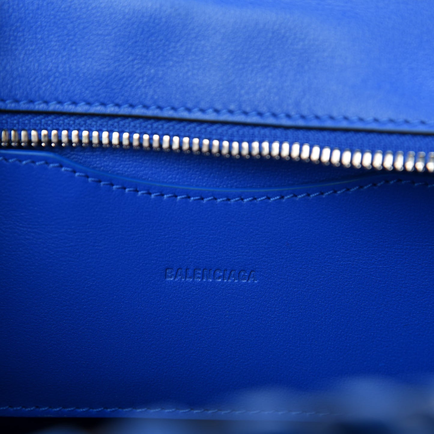 Smooth Calfskin Neo Classic Silver Hardware Mini City Bleu