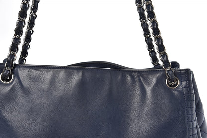 Chanel Calfskin Coco Bengal Open Accordion Tote Blue 14 of 15