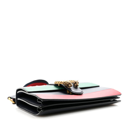 Gucci Moon Calfskin Bamboo Web Medium Dionysus Top Handle Bag Blue Emerald Hibiscus Red 4 of 10