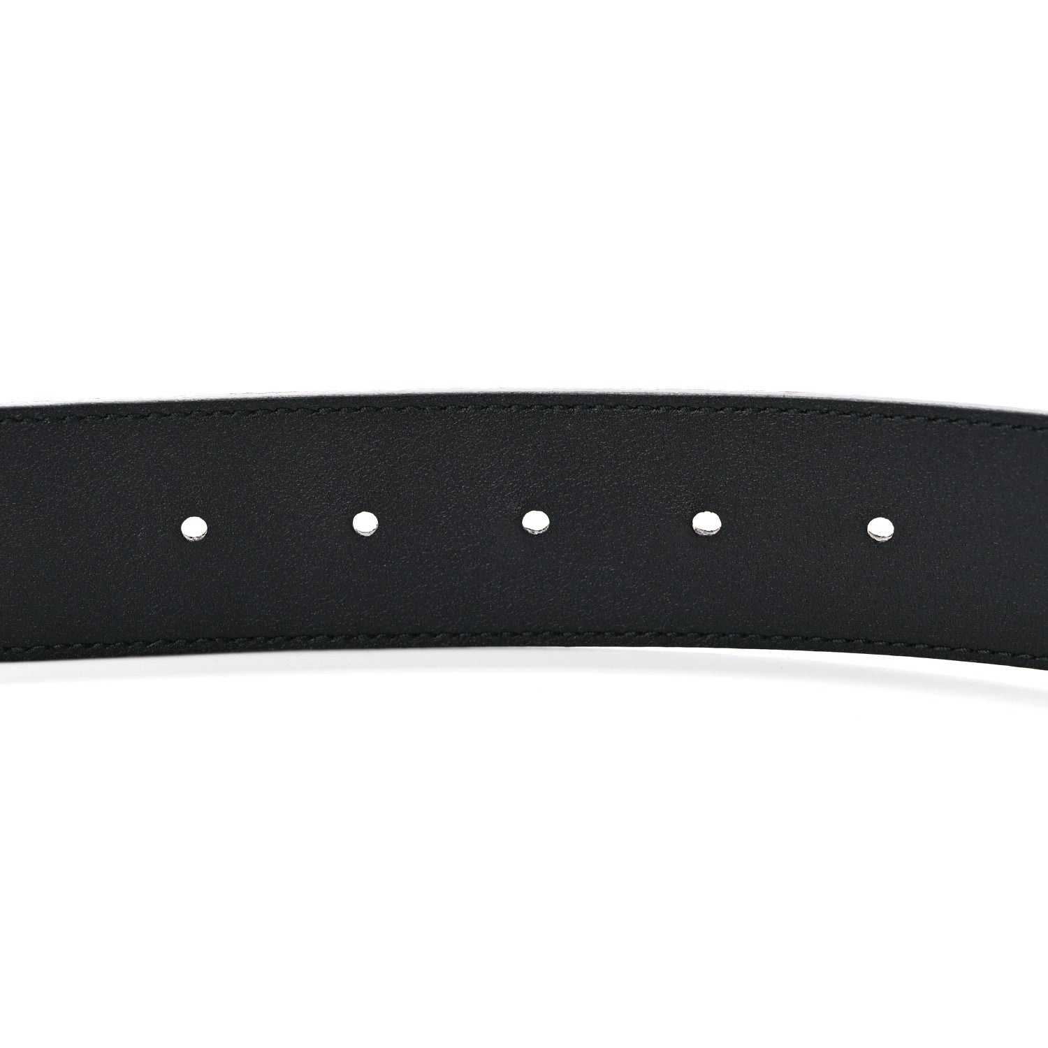 Gucci Textured Dollar Calfskin Nickel Double G 40mm Belt 70 28 Black 4 of 7