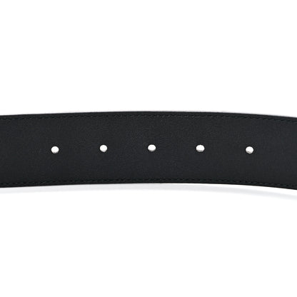 Gucci Textured Dollar Calfskin Nickel Double G 40mm Belt 70 28 Black 4 of 7