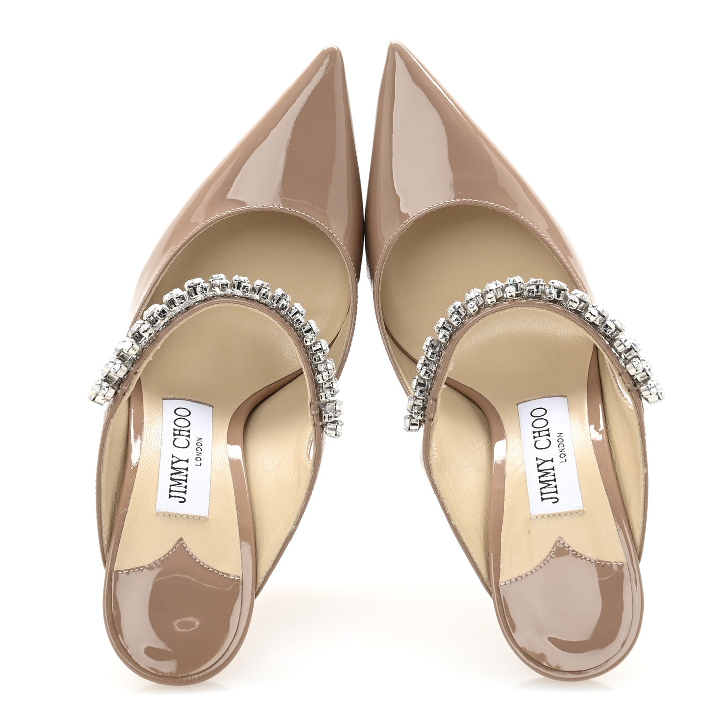 Patent Crystal Bing 100 Pumps 36.5 Ballet Pink