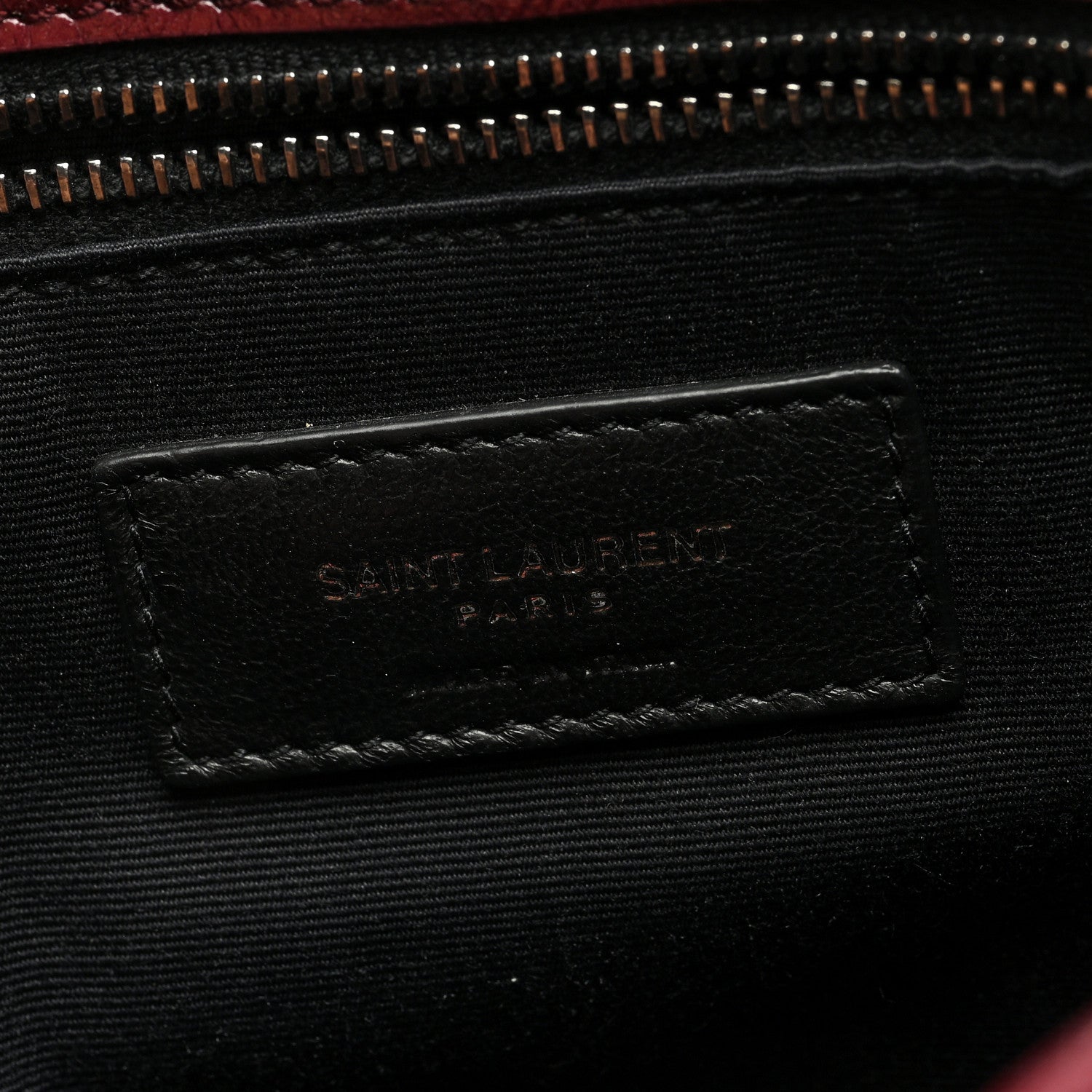 Saint Laurent Crinkled Calfskin Matelasse Monogram Large Niki Chain Satchel Rouge Legion 6 of 9