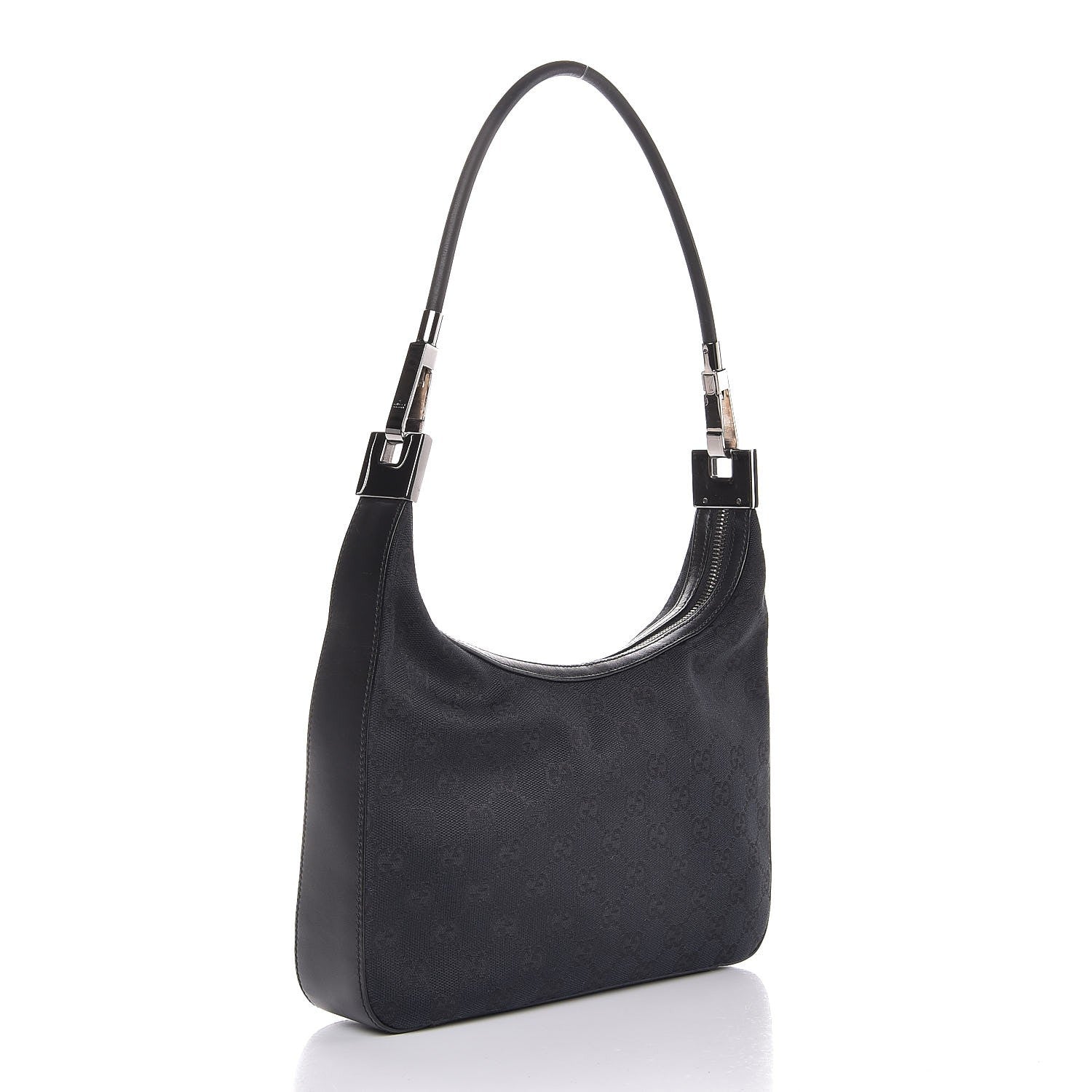 Gucci Monogram GG Small Clasp Hobo Black 3 of 7