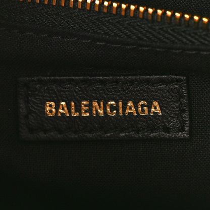 Balenciaga Shiny Supple Calfskin Crocodile Embossed Gold Metallic Edge Hardware Mini City Nude Beige 6 of 8