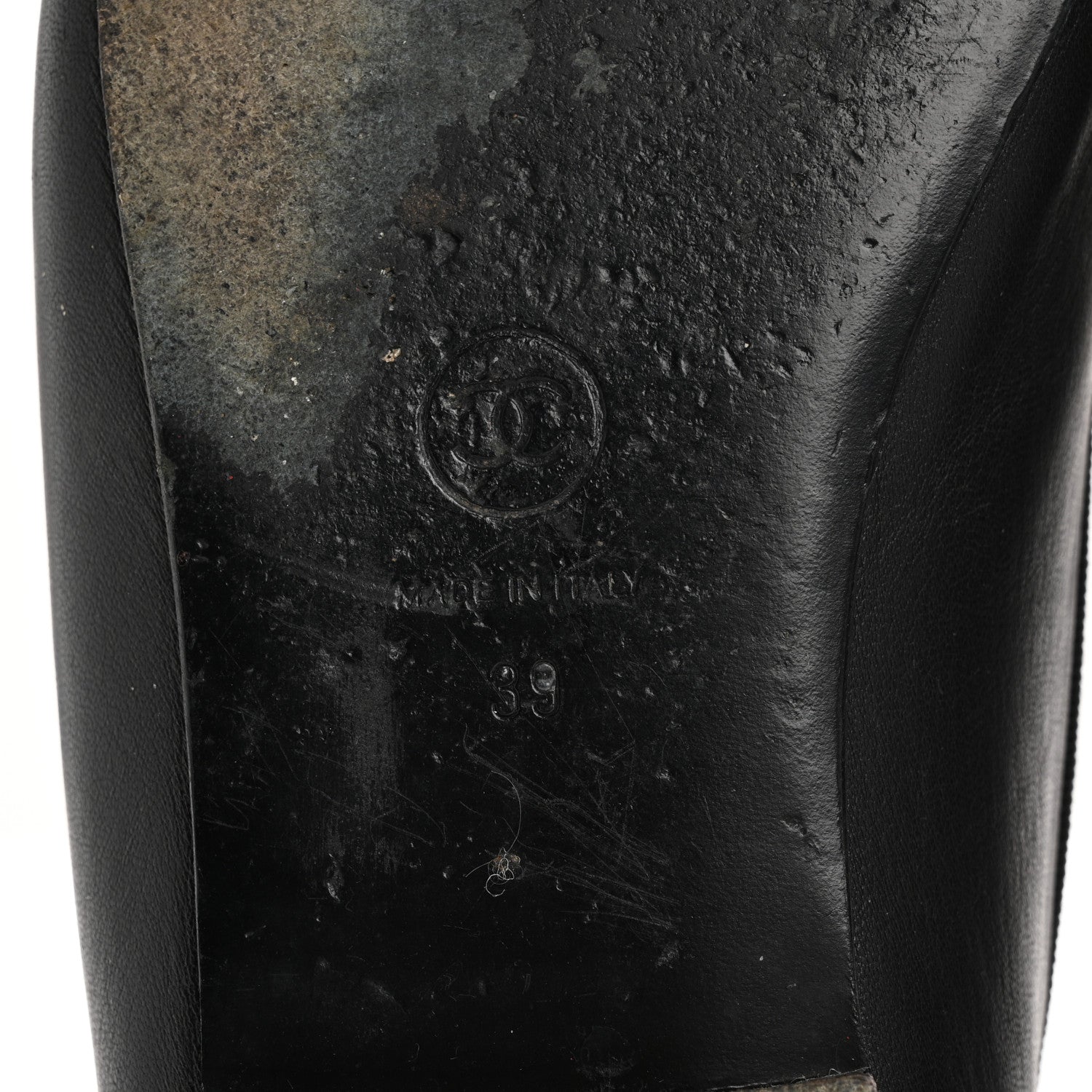 Chanel Lambskin Patent Cap Toe Ballerina Flats 39 Black 8 of 16