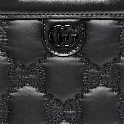Gucci Nylon Calfskin Enamel GG Matelasse Mini Top Slip Handle Crossbody Bag Black 8 of 11
