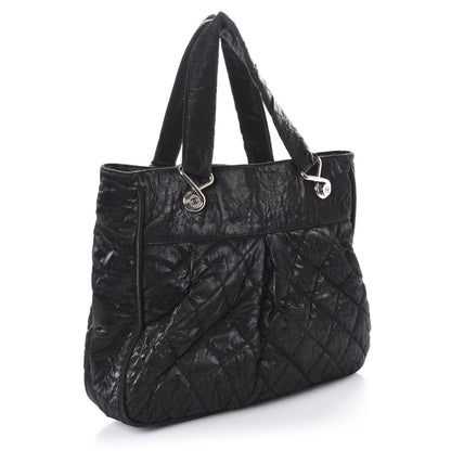 Chanel Crinkled Coated Canvas Le Marais Large Tote Black 3 of 14