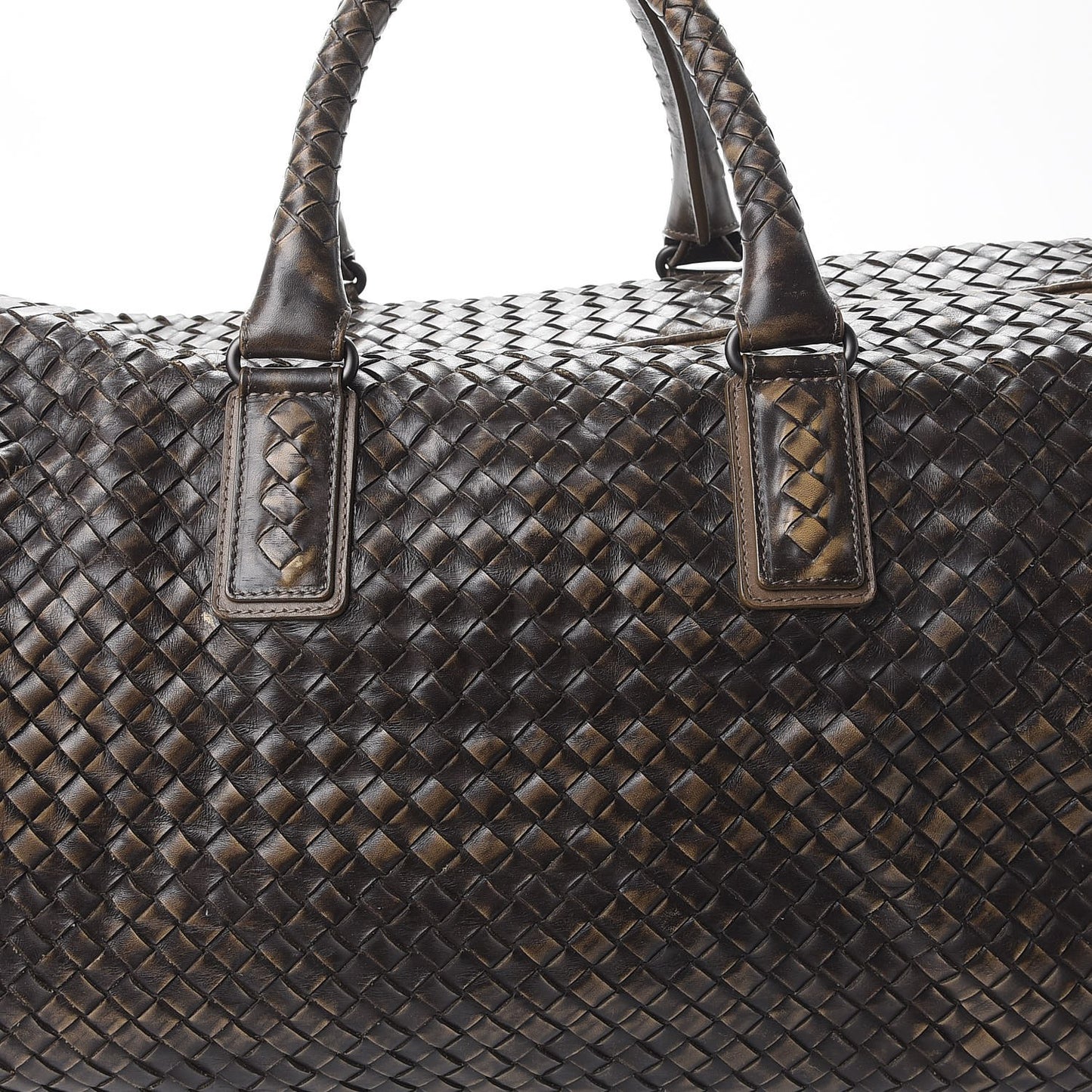 Nappa Intrecciato Satchel Ebano