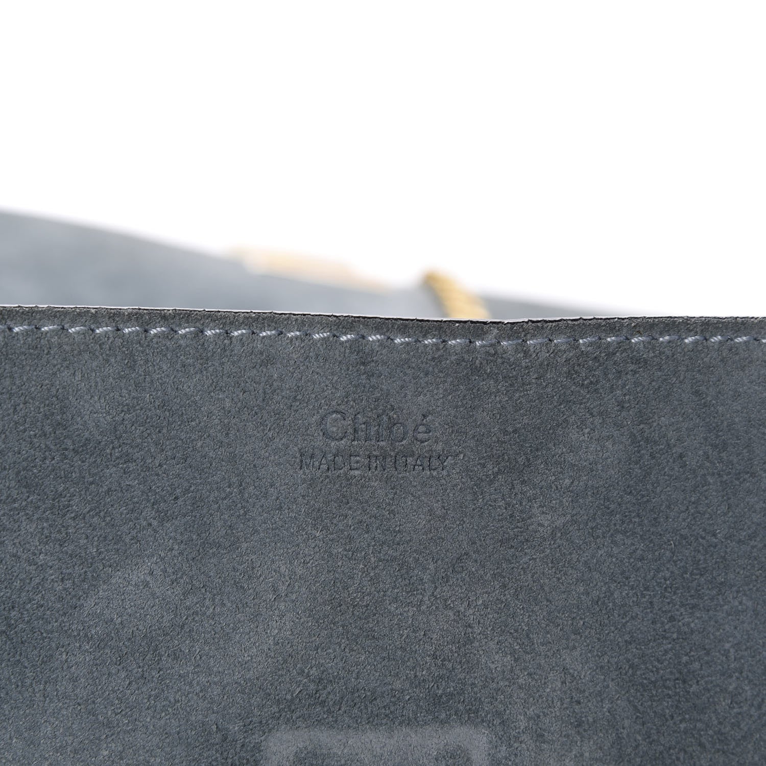 Chloe Suede Smooth Calfskin Drew Shoulder Bag Cloudy Blue 8 of 10