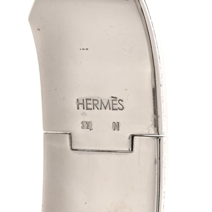 Hermes Enamel Wide Clic Clac H Bracelet PM Blue Jean White 4 of 5